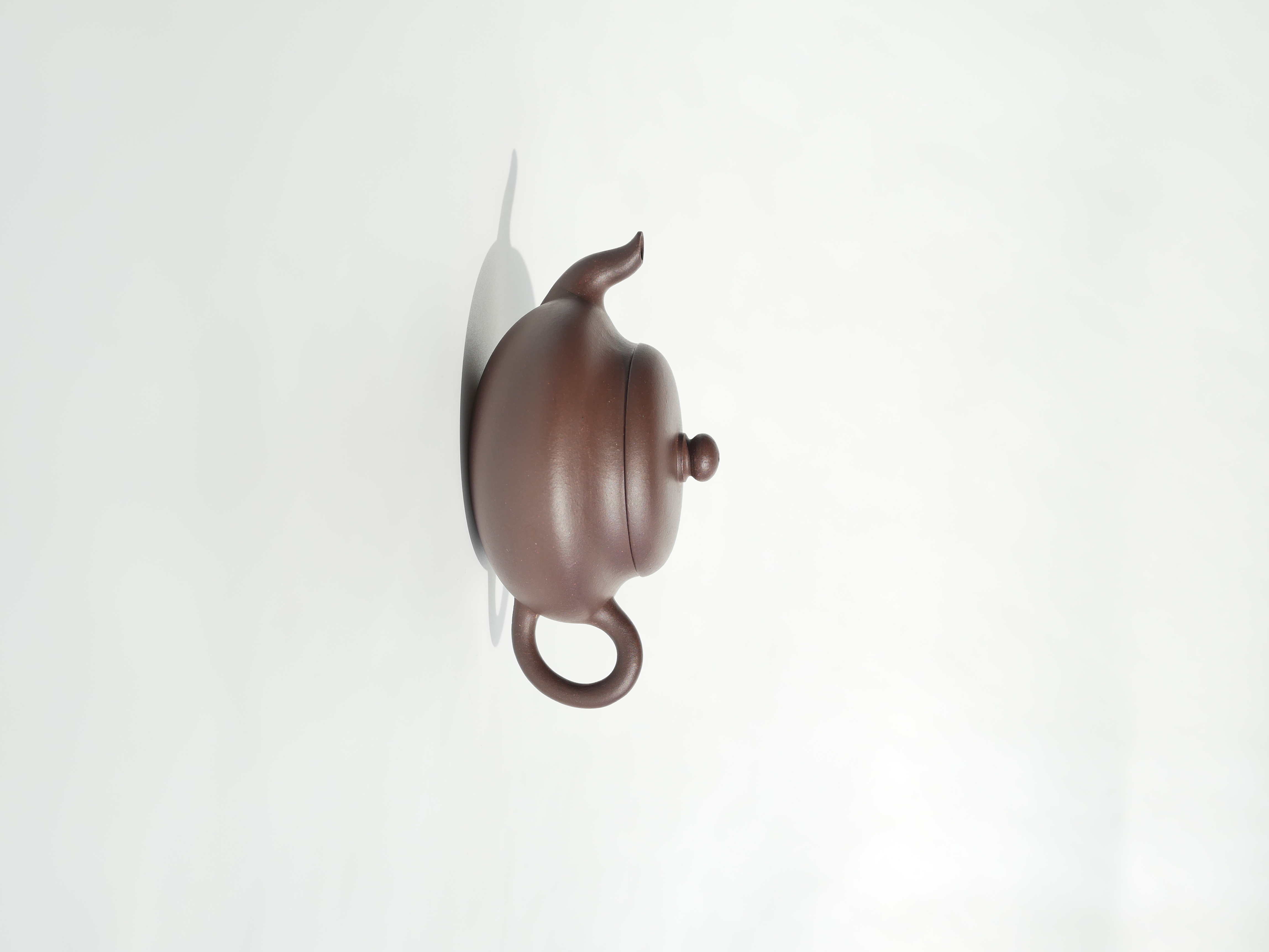the "Flat Pear", Yixing Purple Clay (Zisha) Teapot, Handmade Kung Fu Teapot 160ml