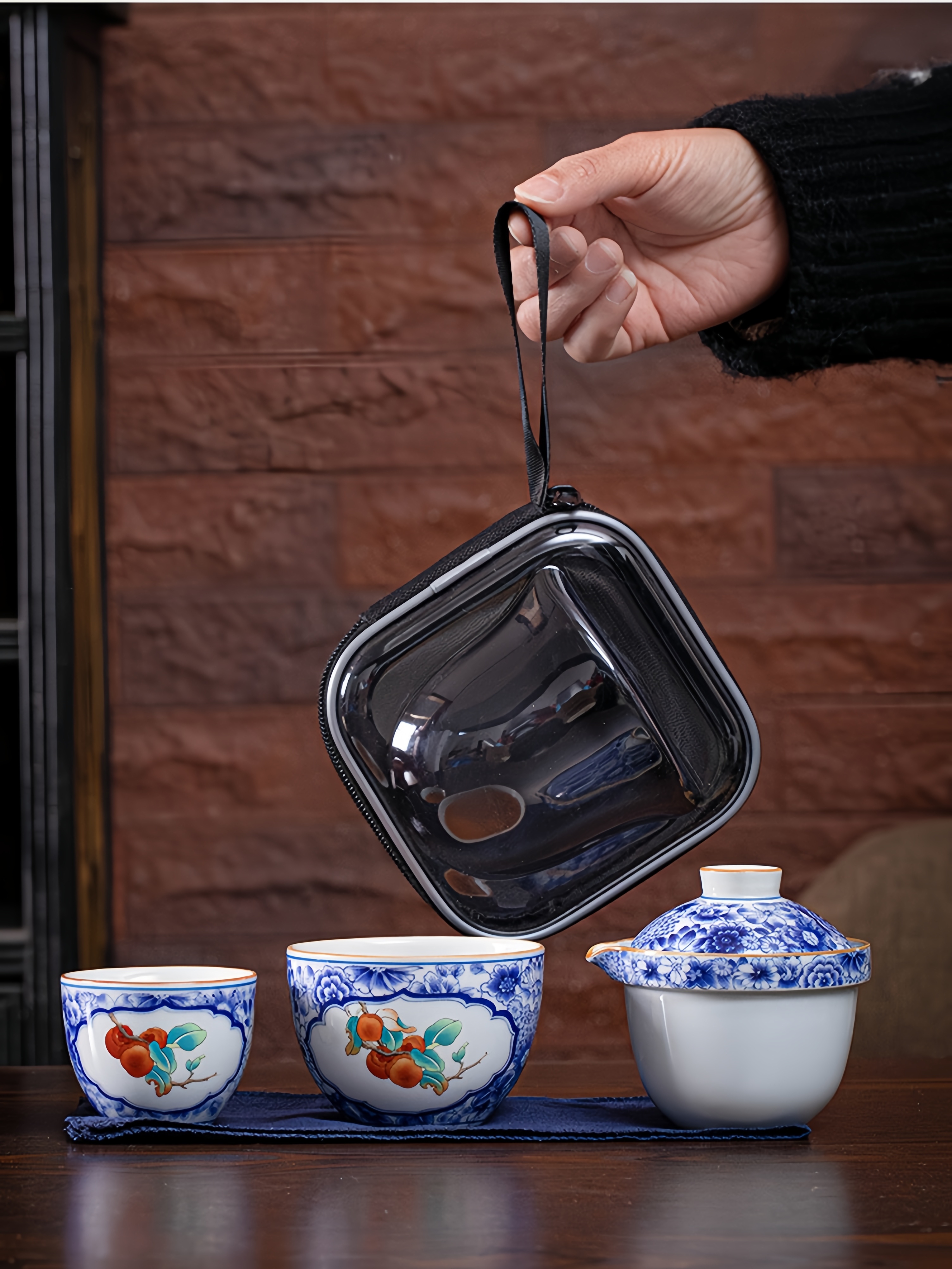 Porcelain Travel Tea Set 120ml