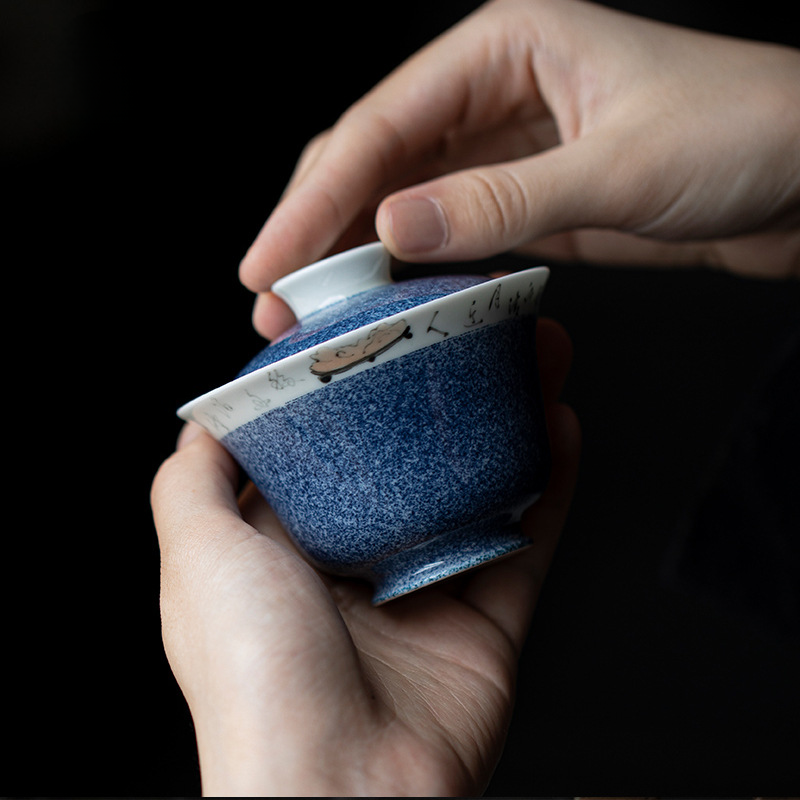 Powder Blue Porcelain Gaiwan 110ml