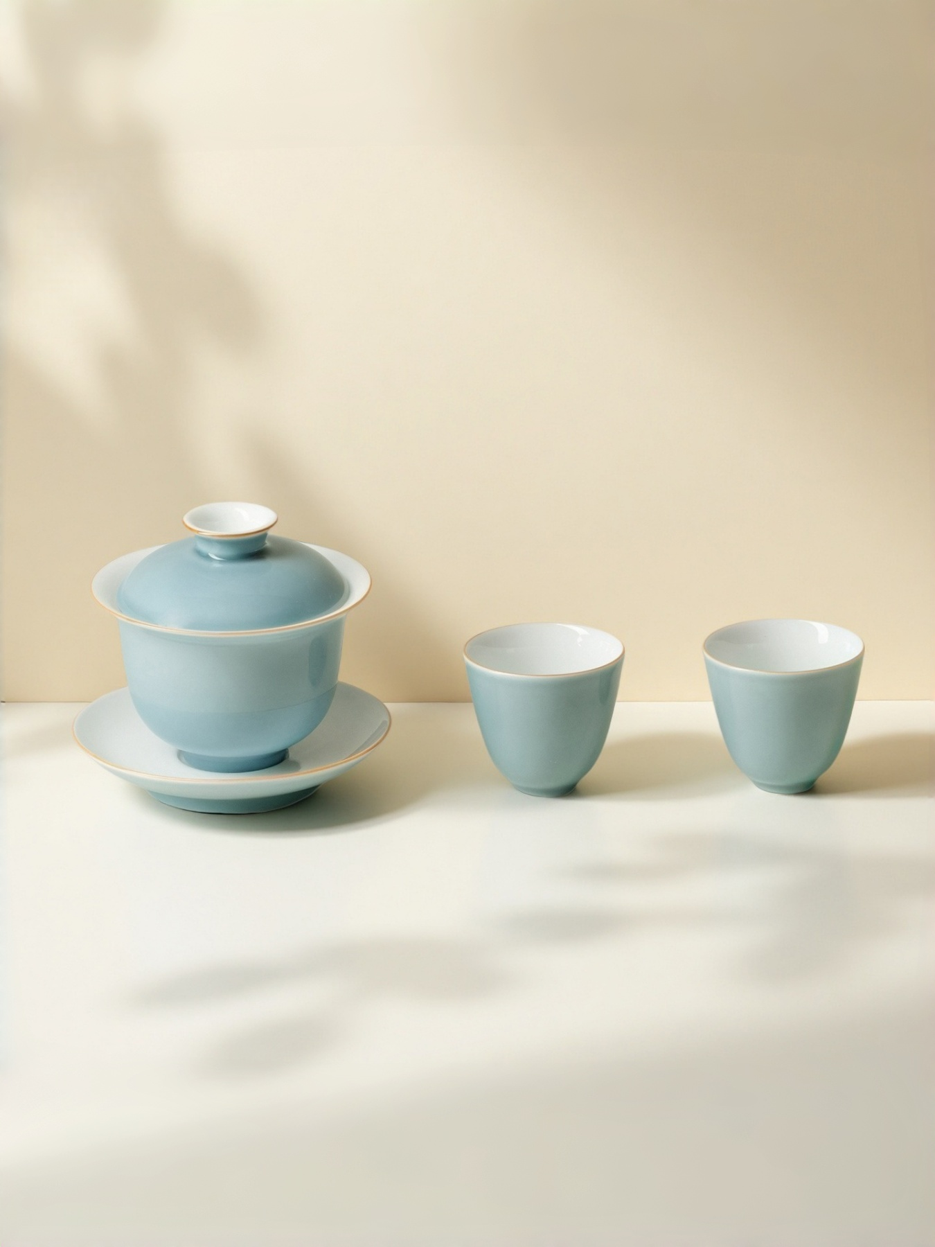 Sky Blue Porcelain Gaiwan