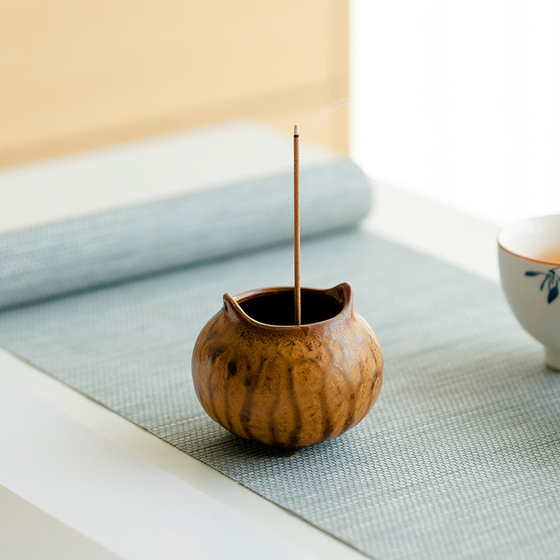 Cute Little Incense Burner, Stoneware Incense Stick Holder