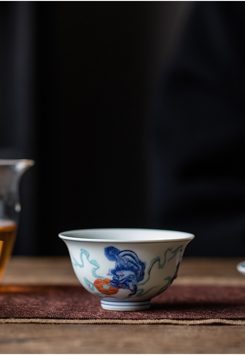 Traditional Chinese Style Tea Cup, 4 Patterns Available, Kung Fu Tea Cups Set 120ml