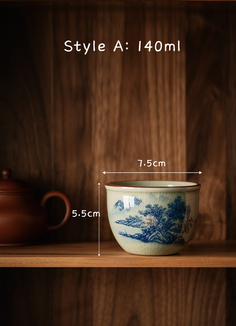 Landscape Kungfu Tea Cup 140ml, 2 Styles Optional