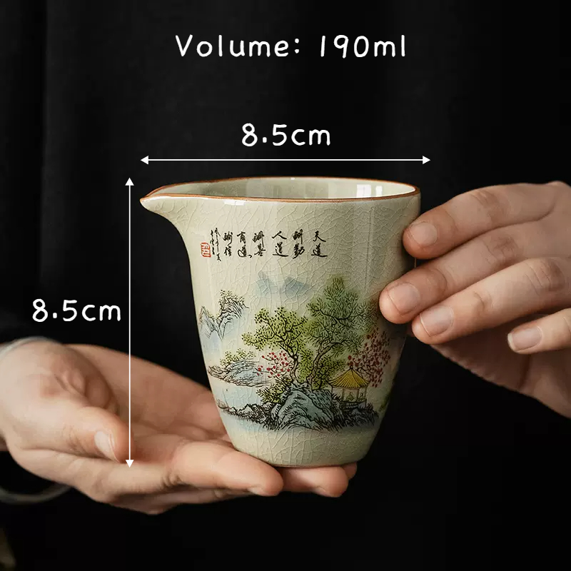 Spring Landscape Porcelain Tea Pitcher 190ml