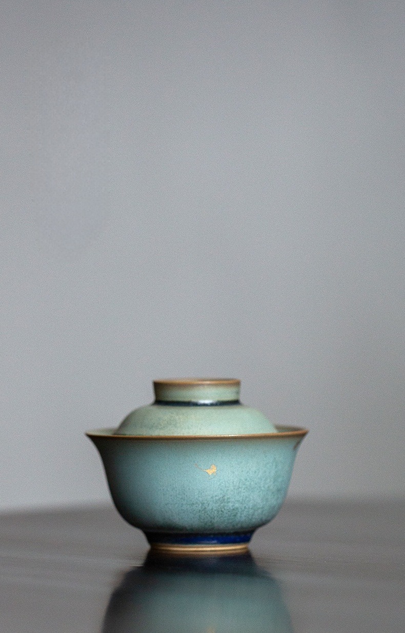 Vintage Style Kung Fu Tea Tray, Fambe Blaze Jingdezhen Pottery