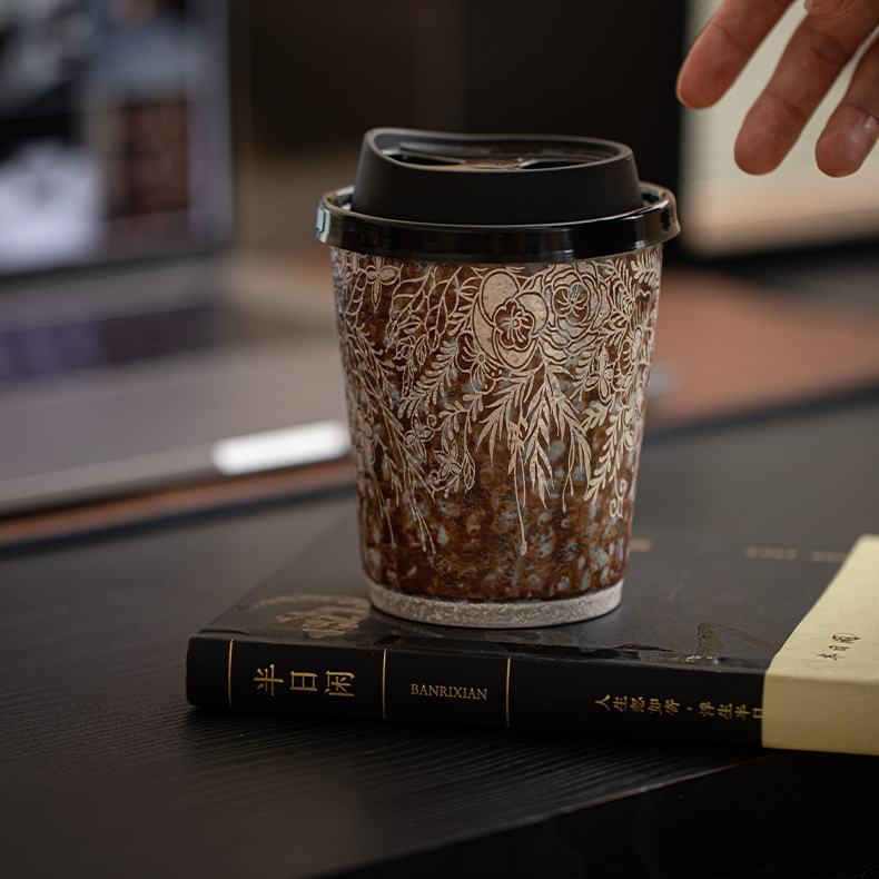 Silver-gilded Flower Coffee Cup 330ml