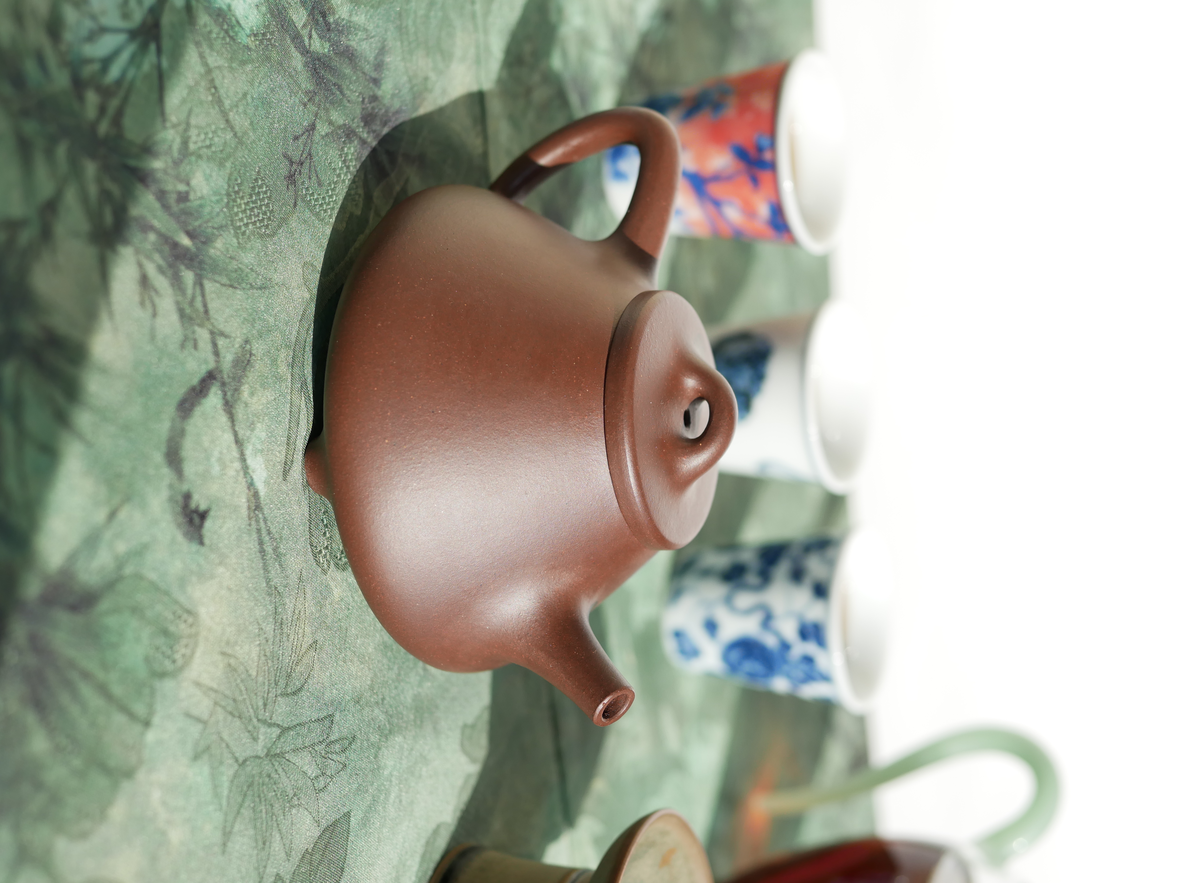 the "Stone Laddle", Yixing Purple Clay (Zisha) Teapot, Handmade Kung Fu Teapot 200ml
