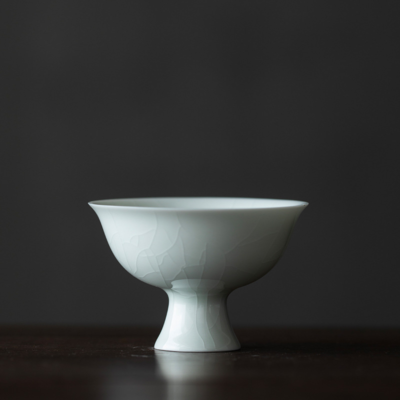 Minimal Style Tea Cup 60ml, Lake Cyan/Lime White Chinese Porcelain