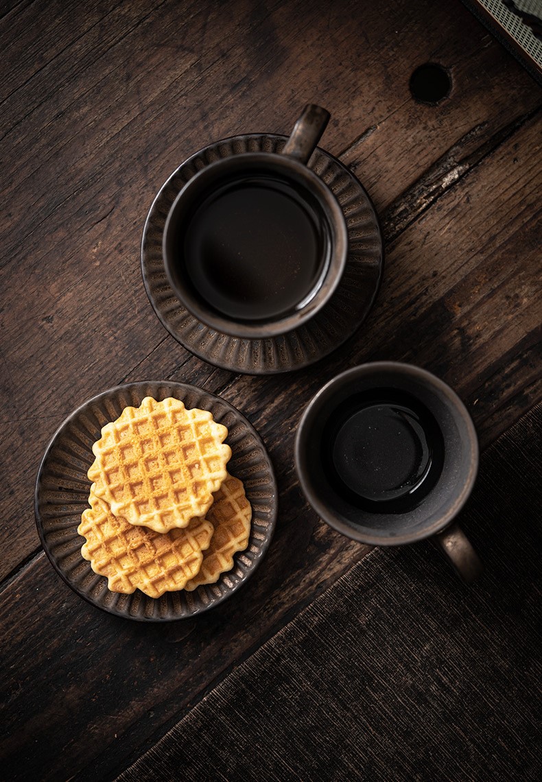 Rustic Stoneware Mug with Saucer 200ml