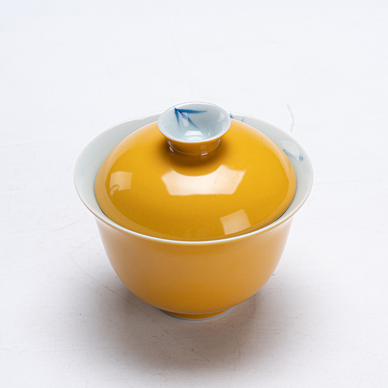 Yellow Gaiwan with Bamboo Deco 150ml