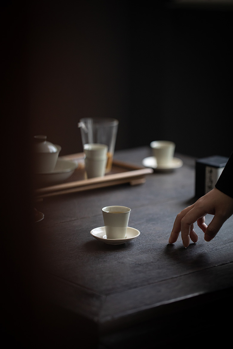 Ash Gray Tea Cups Set*4pcs 40ml