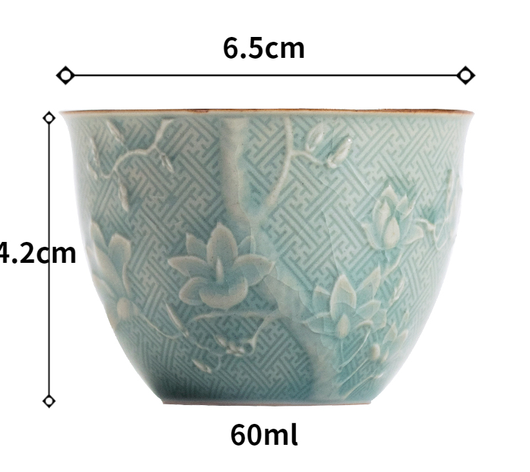 Sculpted Ice Mangnolia Tea Cup 60ml