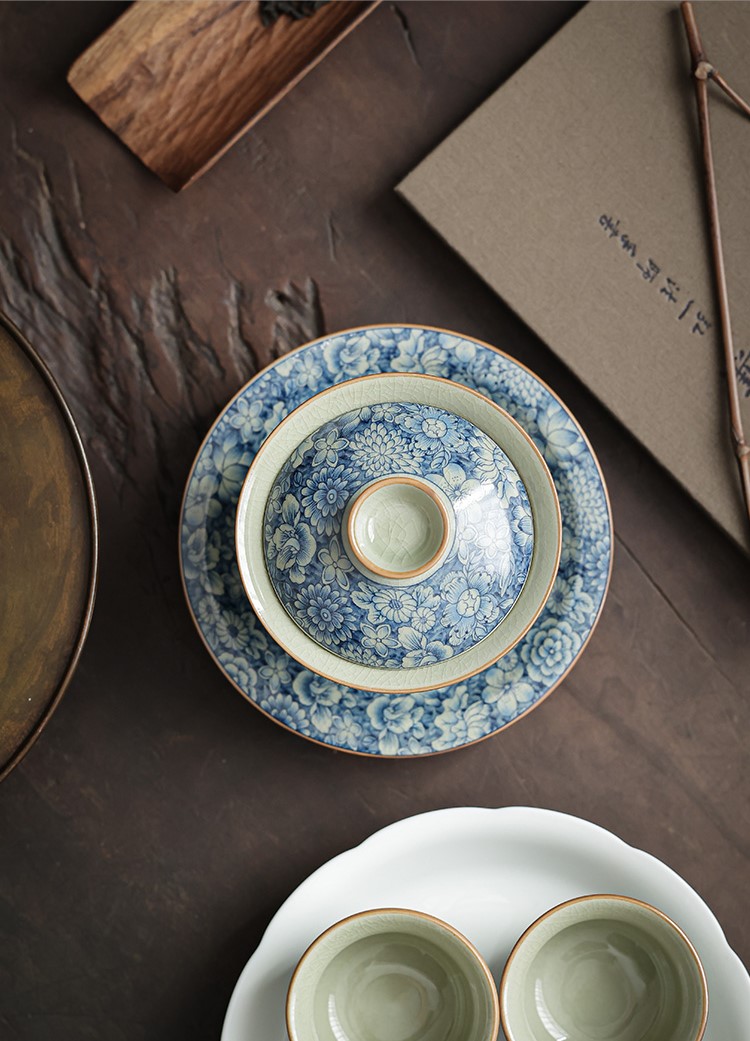 Myriad of Flowers Gaiwan with Saucer 150ml