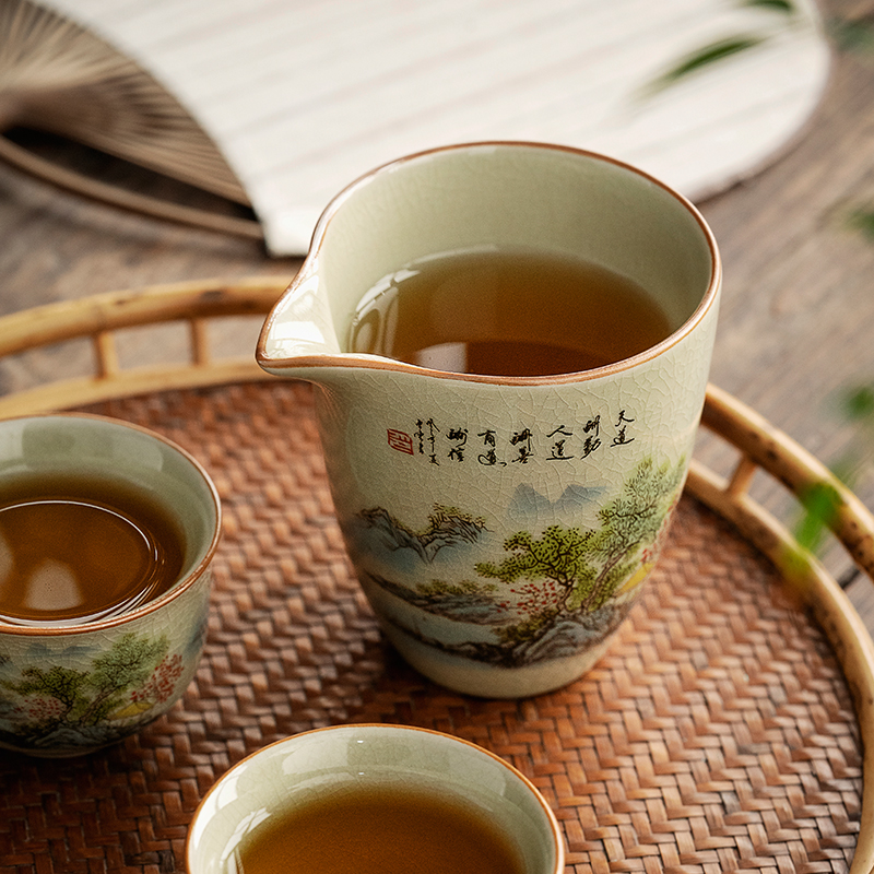 Spring Landscape Porcelain Tea Pitcher 190ml