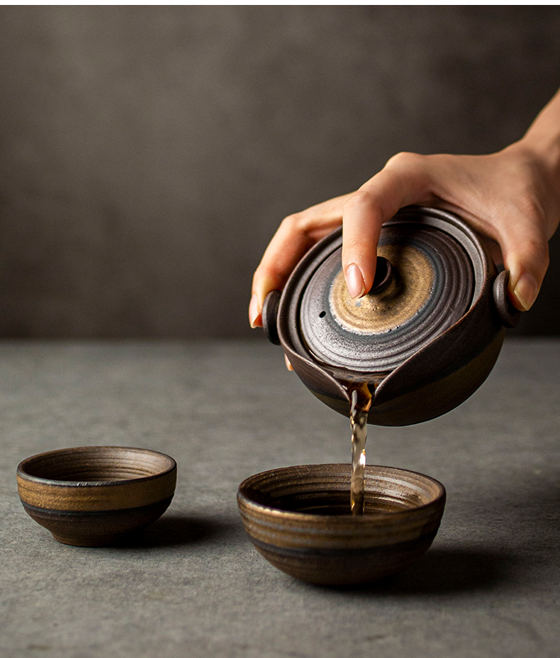 Rust-Glazed Travel Tea Set 220ml