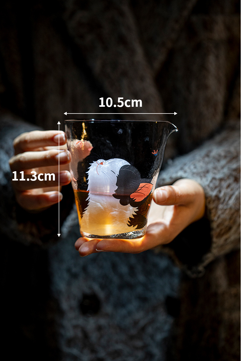 Blissful Cat Glass Pitcher 270ml