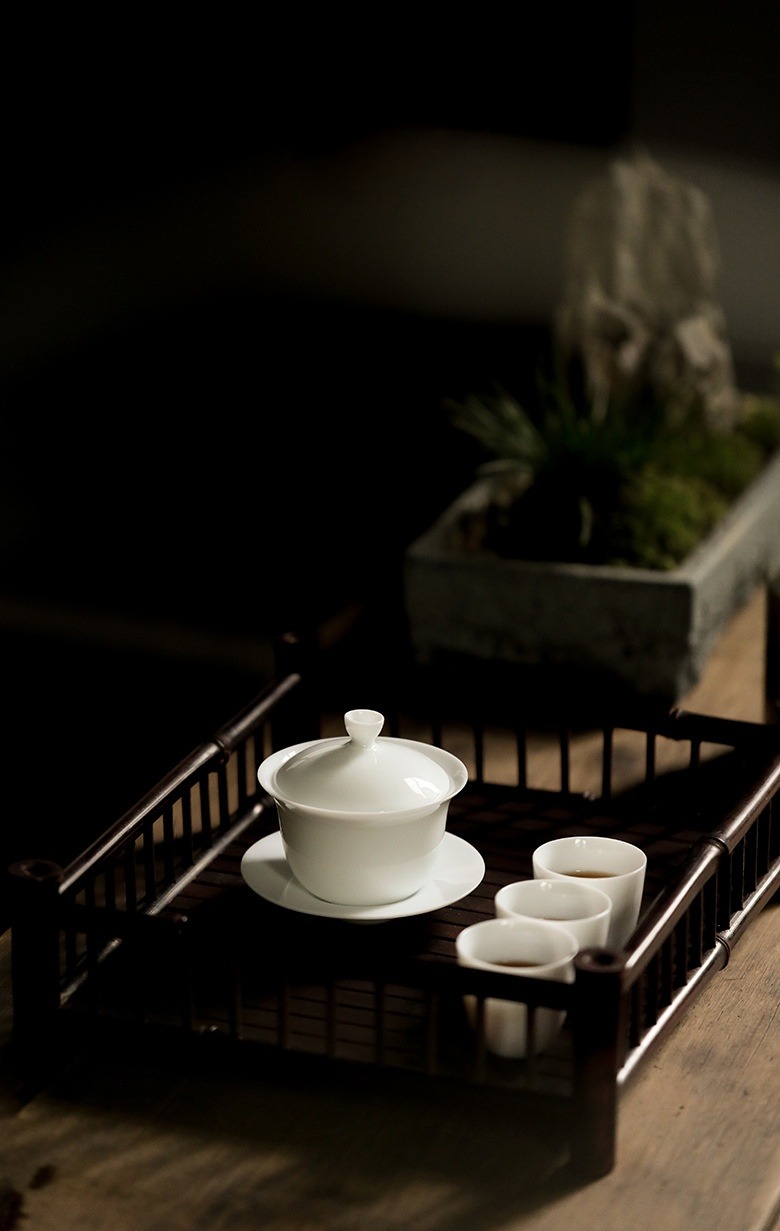 Minimalist Pure White Tea Cup, ChineseGongfu Tea Cups Set 50ml