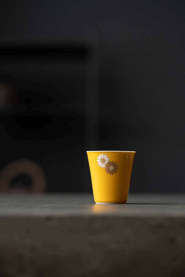 Yellow Flower Tea Cup Set (4pcs) 40ml