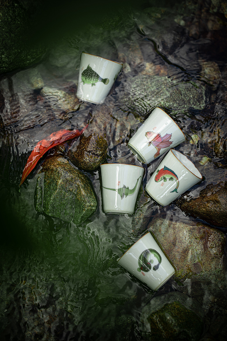 Funny Look Fish Tea Cups 50ml. 5 Style Optional