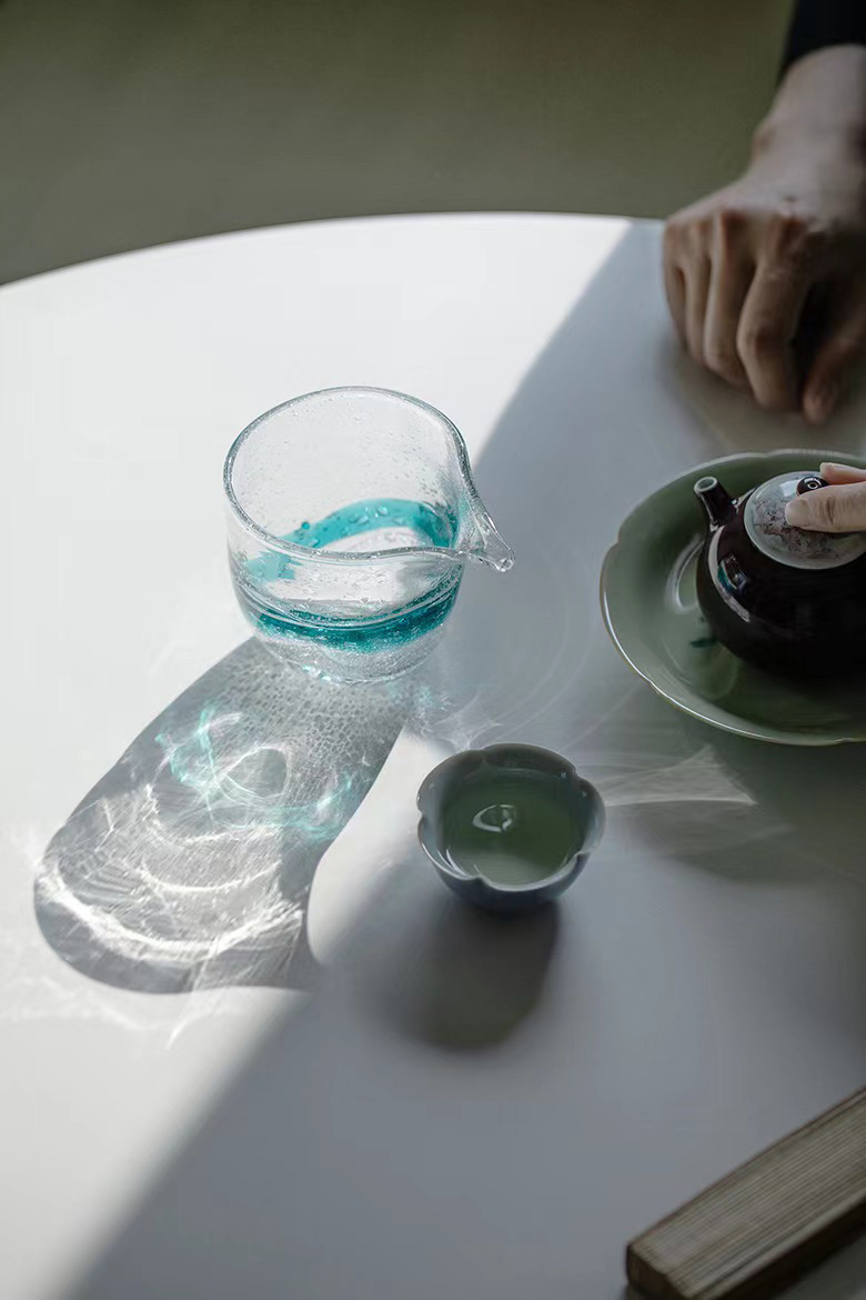 Ocean and Rain Glass Fair Cup, 180ml Kung Fu Tea Pitcher