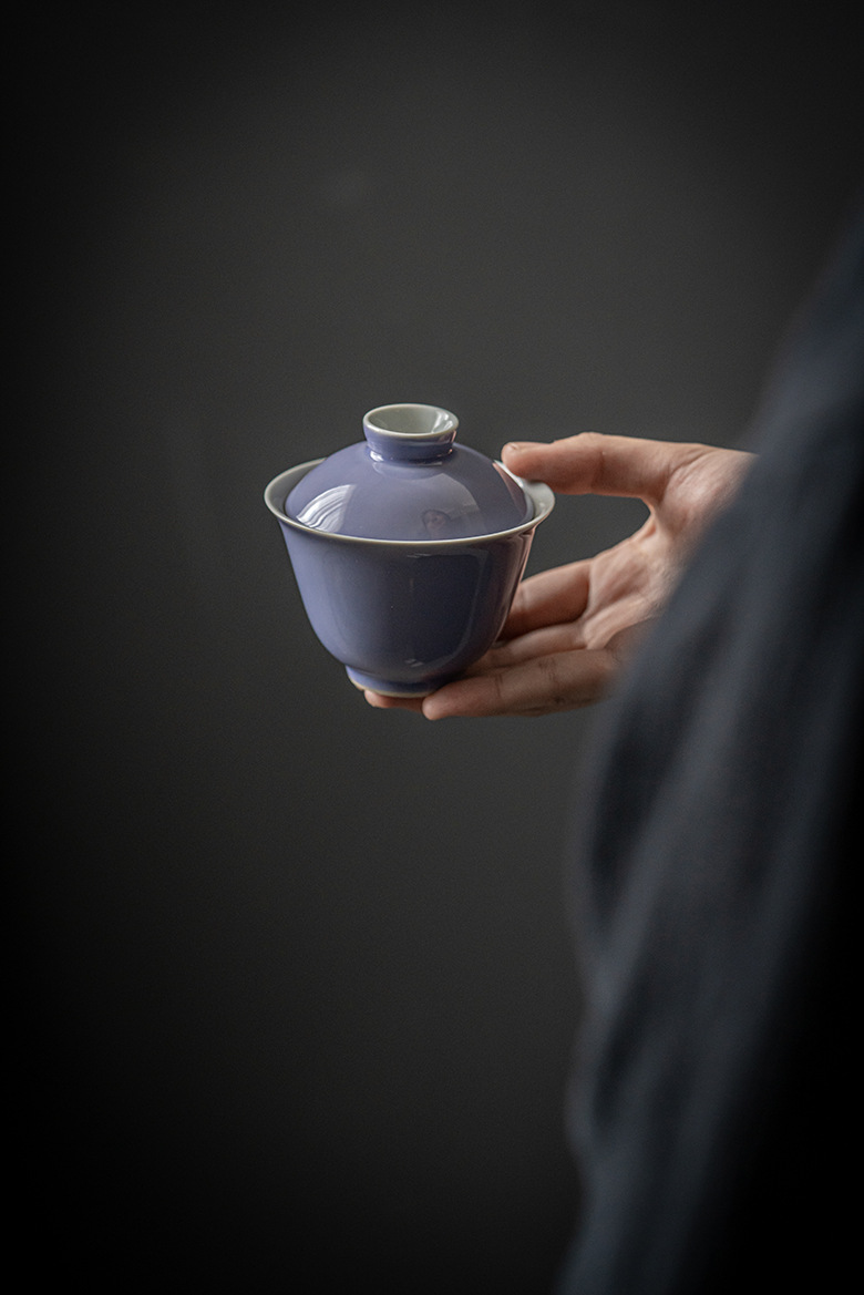 Purple Blum Porcelain Gaiwan 150ml