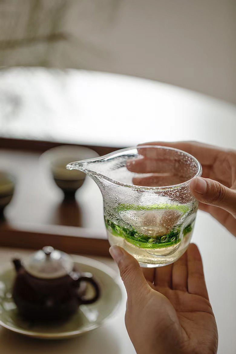 Ocean and Rain Glass Fair Cup, 180ml Kung Fu Tea Pitcher