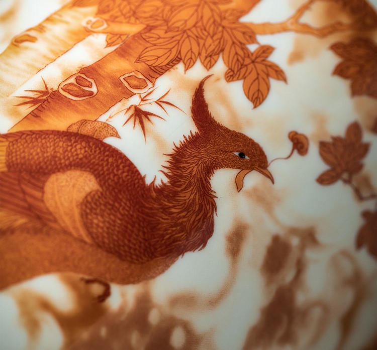 Flaming Phoenix Large Volume Tea Caddy