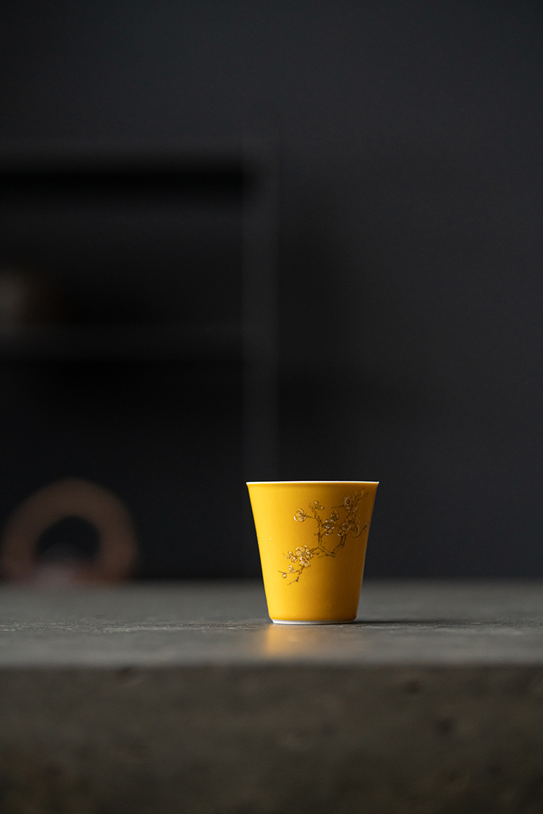 Yellow Flower Tea Cup Set (4pcs) 40ml