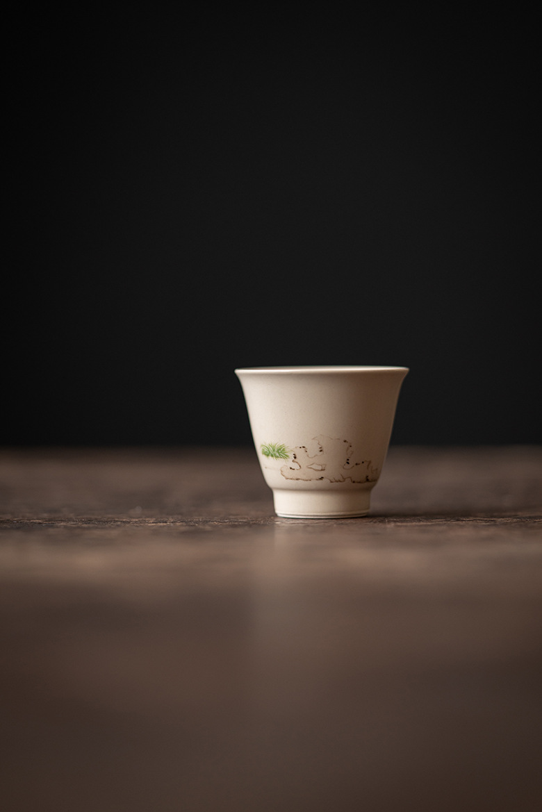 Ash Gray Kungfu Tea Cups Set (6PCS) 40ml