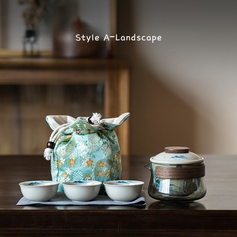 Cute Flower Travel Tea Set 230ml, 6 Styles Optional