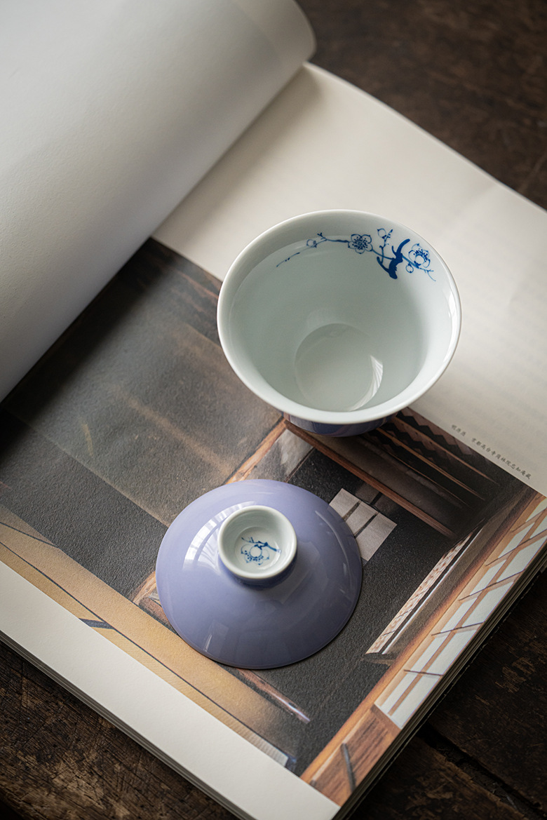 Purple Blum Porcelain Gaiwan 150ml