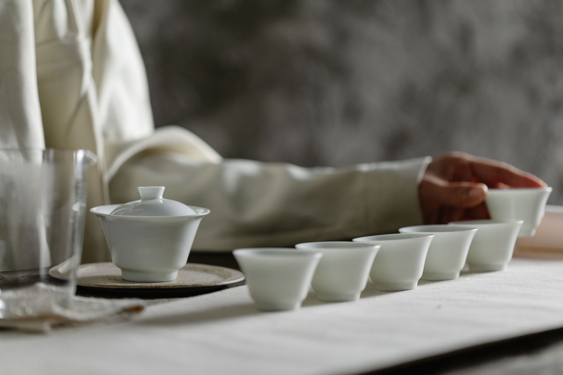 Minimalist Pure Pink/White Tea Cup*4pcs 40ml