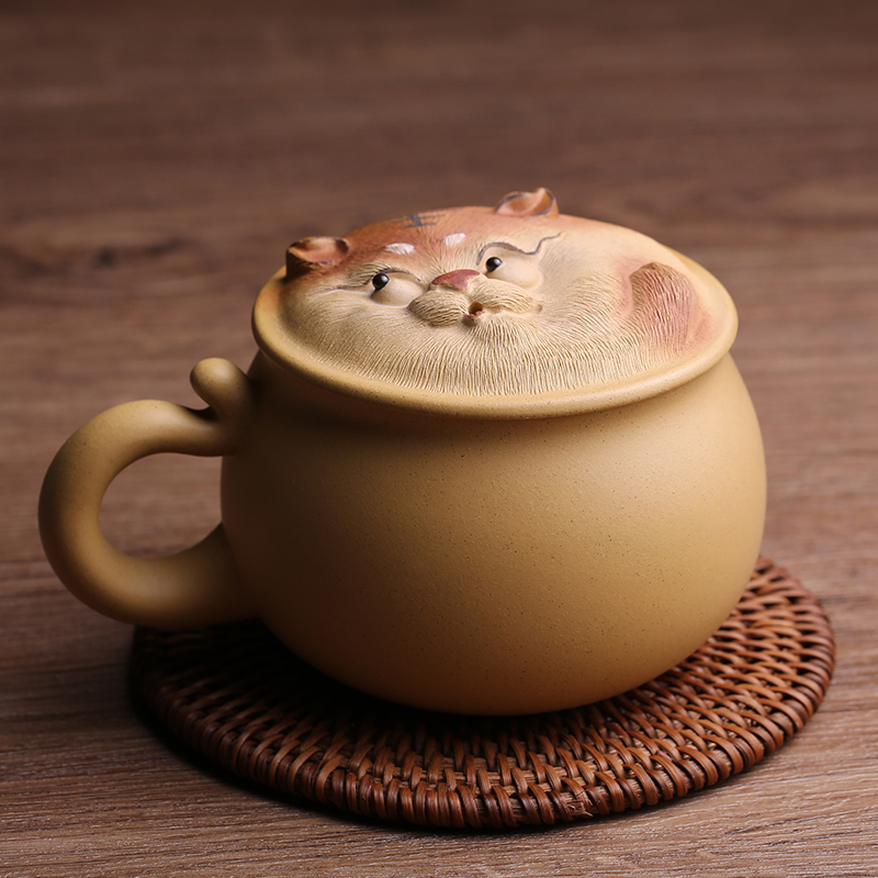 Handmade Tiger Style Zisha Mug 380ml