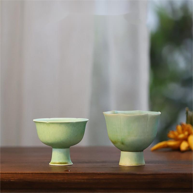 Soda Green Flambé Glaze Kungfu Tea Cup