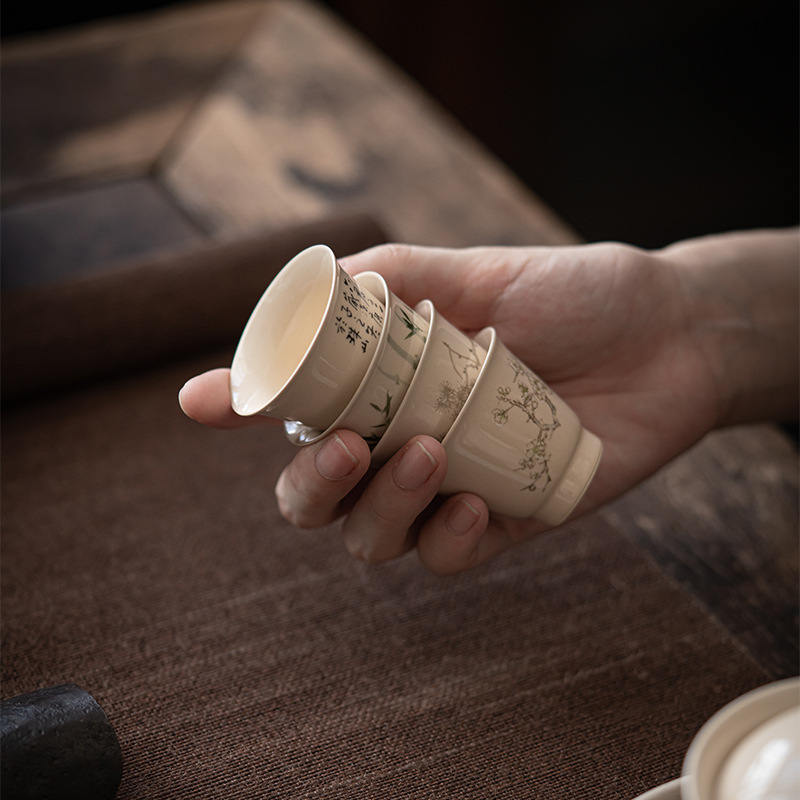 Ash Gray Kungfu Tea Cups Set (6PCS) 40ml