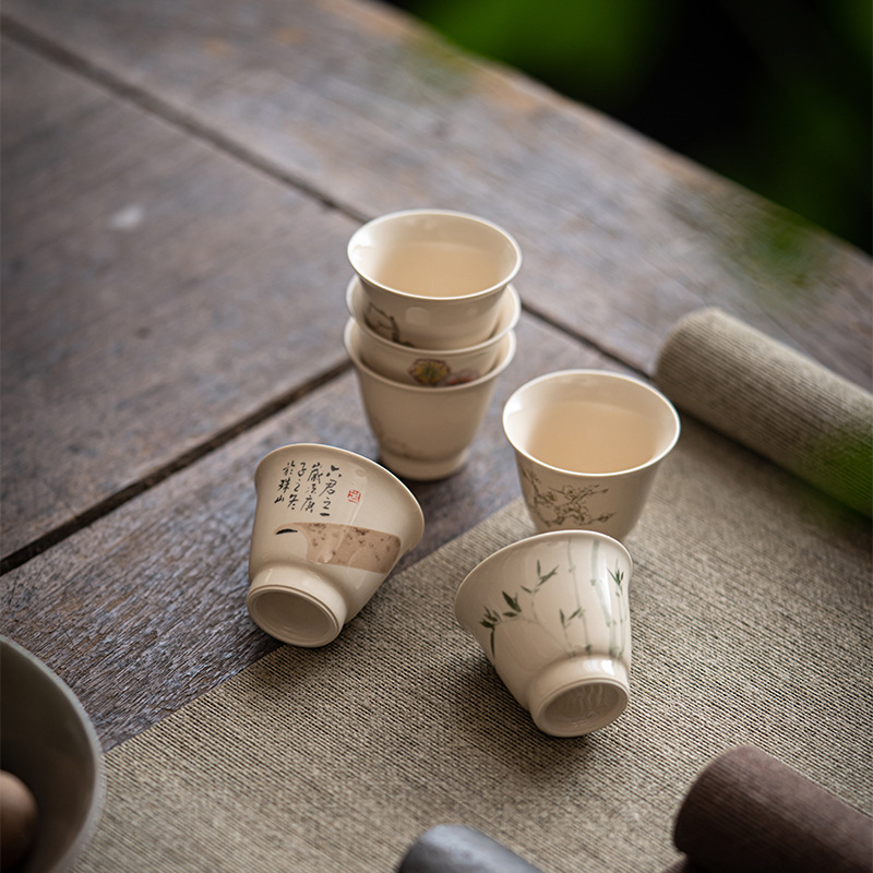 Ash Gray Kungfu Tea Cups Set (6PCS) 40ml