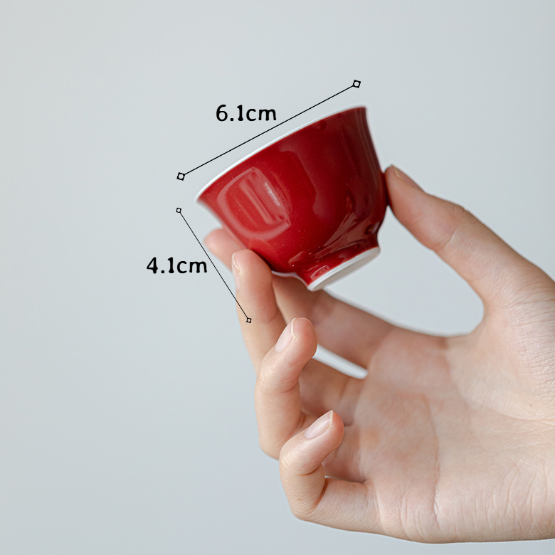 Monochrome Porcelain Tea Cup 60ml, 6 Colors Optional