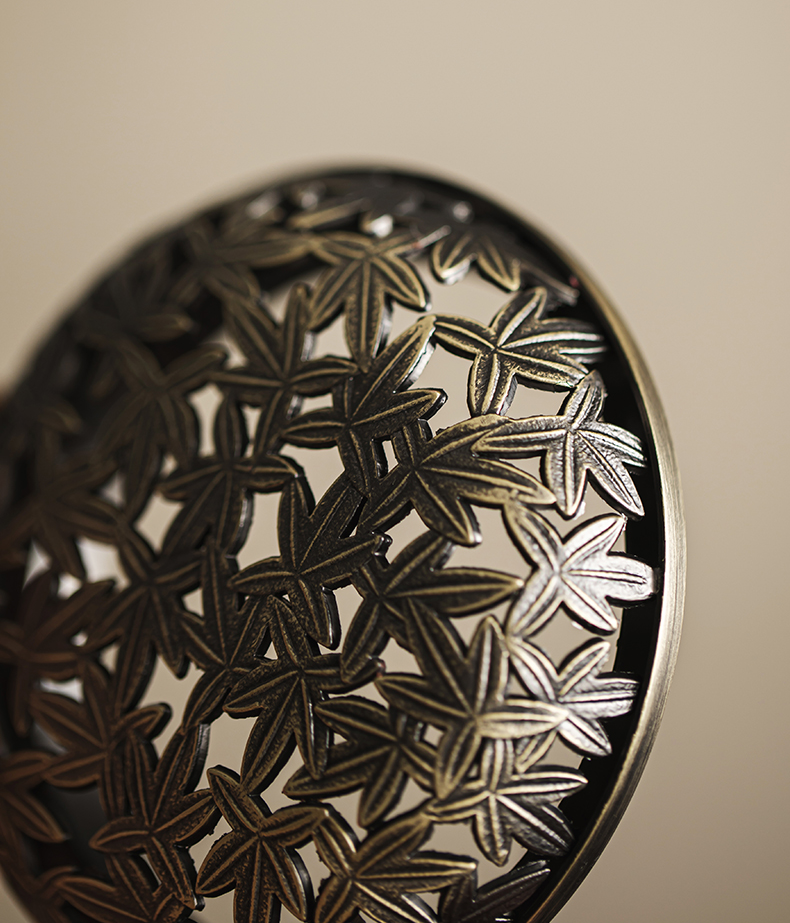 Minimal Style Celadon Incense Burner with Copper Cover and Flower Pattern