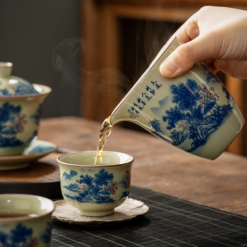 Landscape Porcelain Tea Pitcher 190ml