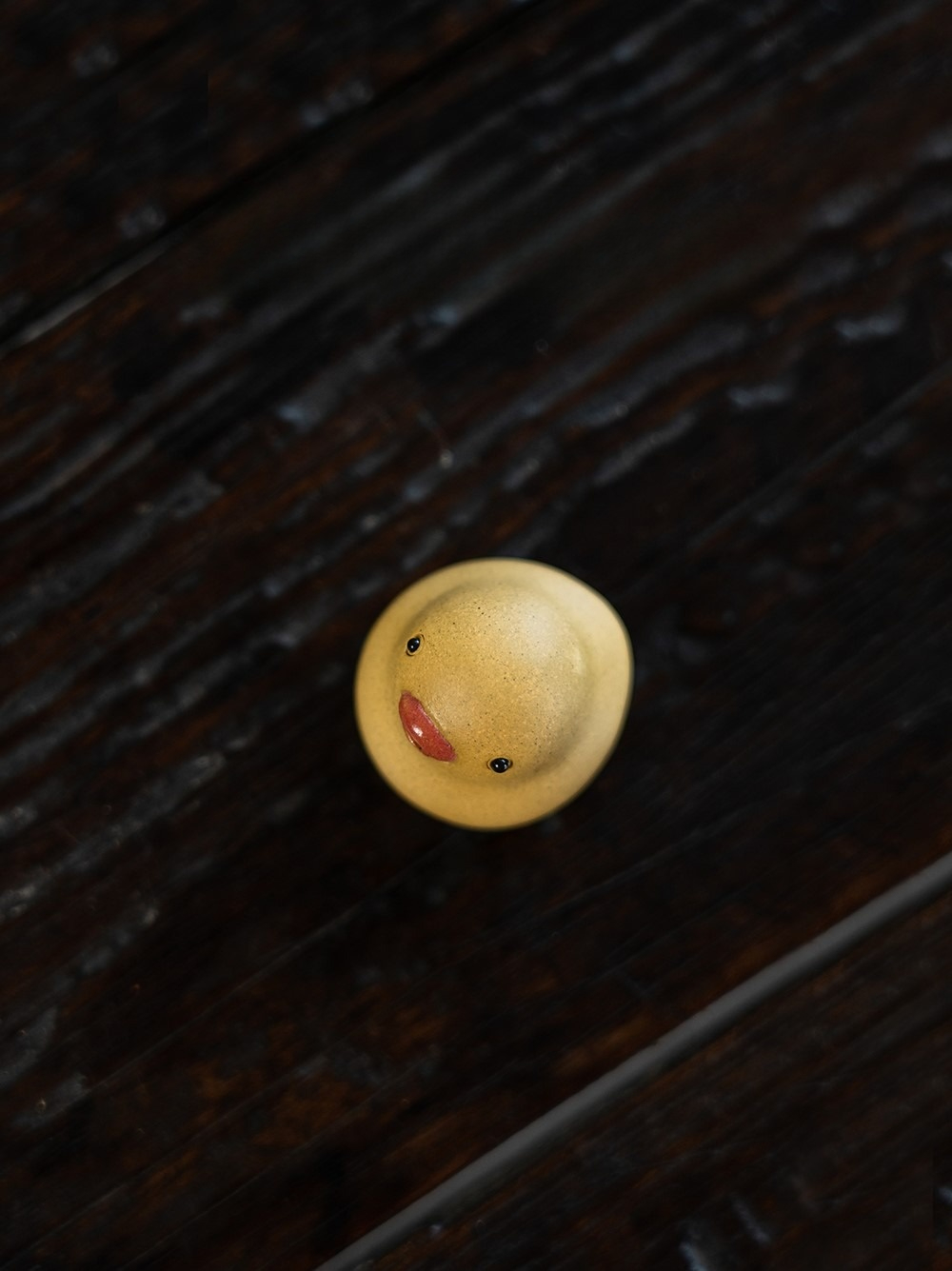 Mini Yellow Duck Figurine, Ceramic Duck Tea Pet