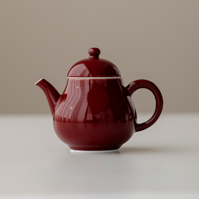 Monochrome Porcelain Teapot 135ml, 6 Colors Optional