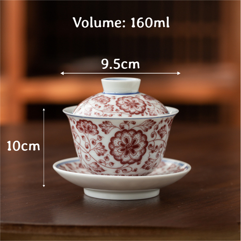 Collection of Classic Pattern Gaiwan with Saucer 160ml