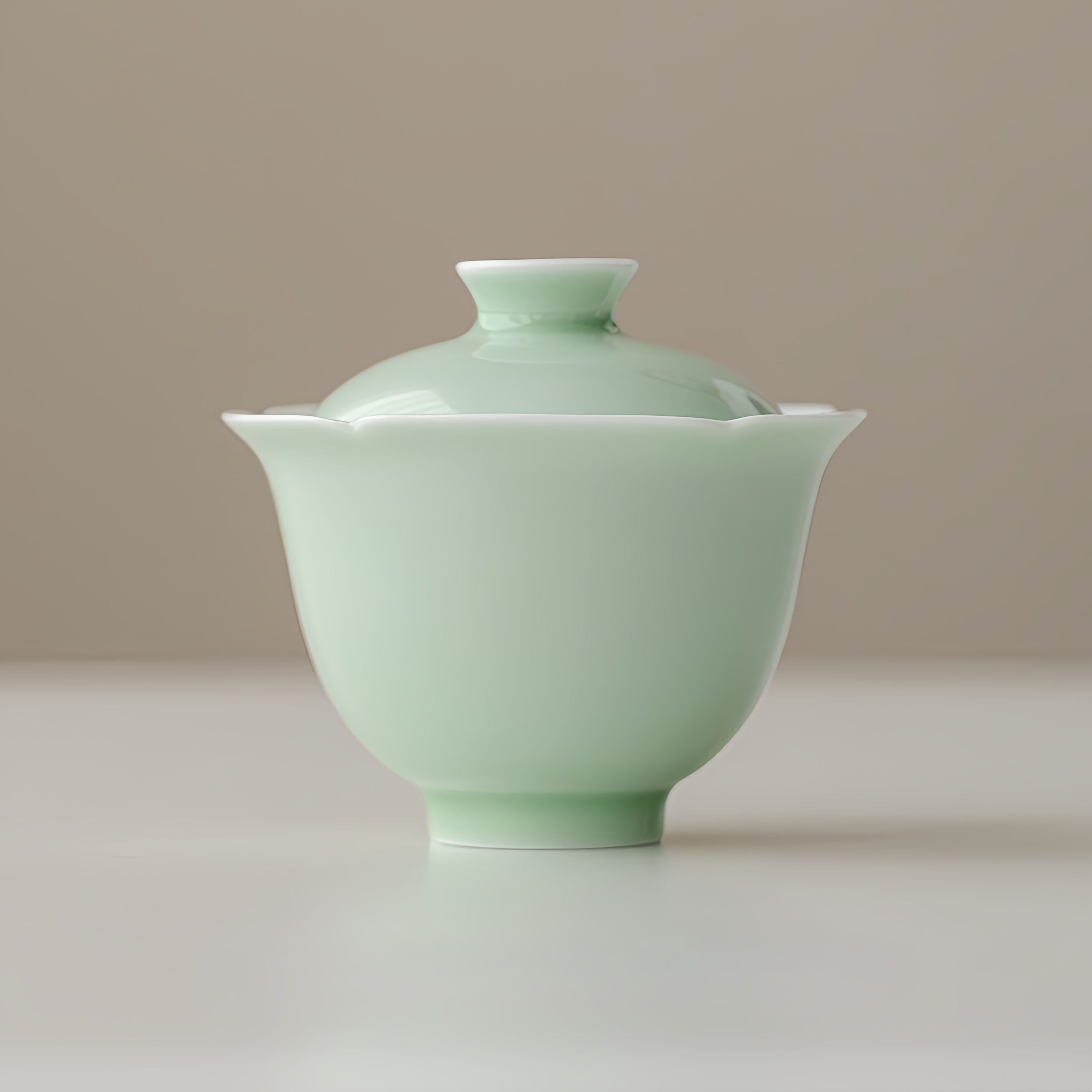 Monochrome Floral Porcelain Gaiwan 140ml, 6 Colors Optional