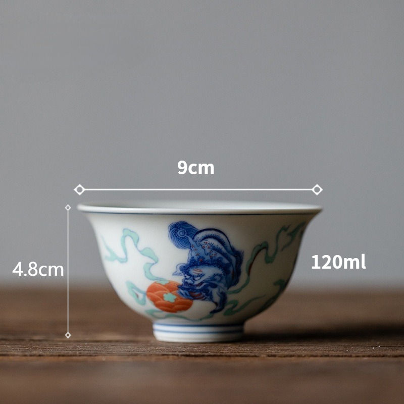 Traditional Chinese Style Tea Cup, 4 Patterns Available, Kung Fu Tea Cups Set 120ml