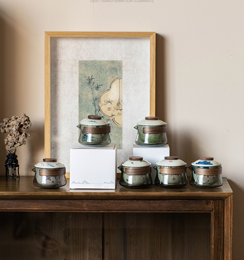 Cute Flower Travel Tea Set 230ml, 6 Styles Optional