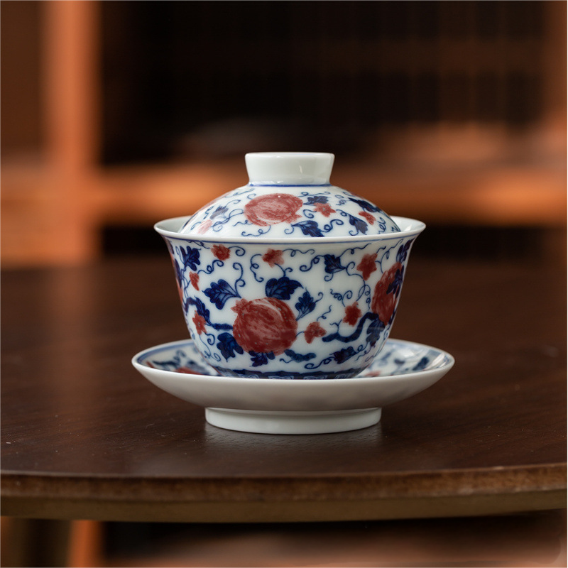 Collection of Classic Pattern Gaiwan with Saucer 160ml