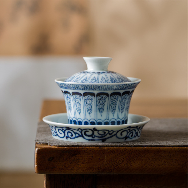 Collection of Classic Pattern Gaiwan with Saucer 200ml
