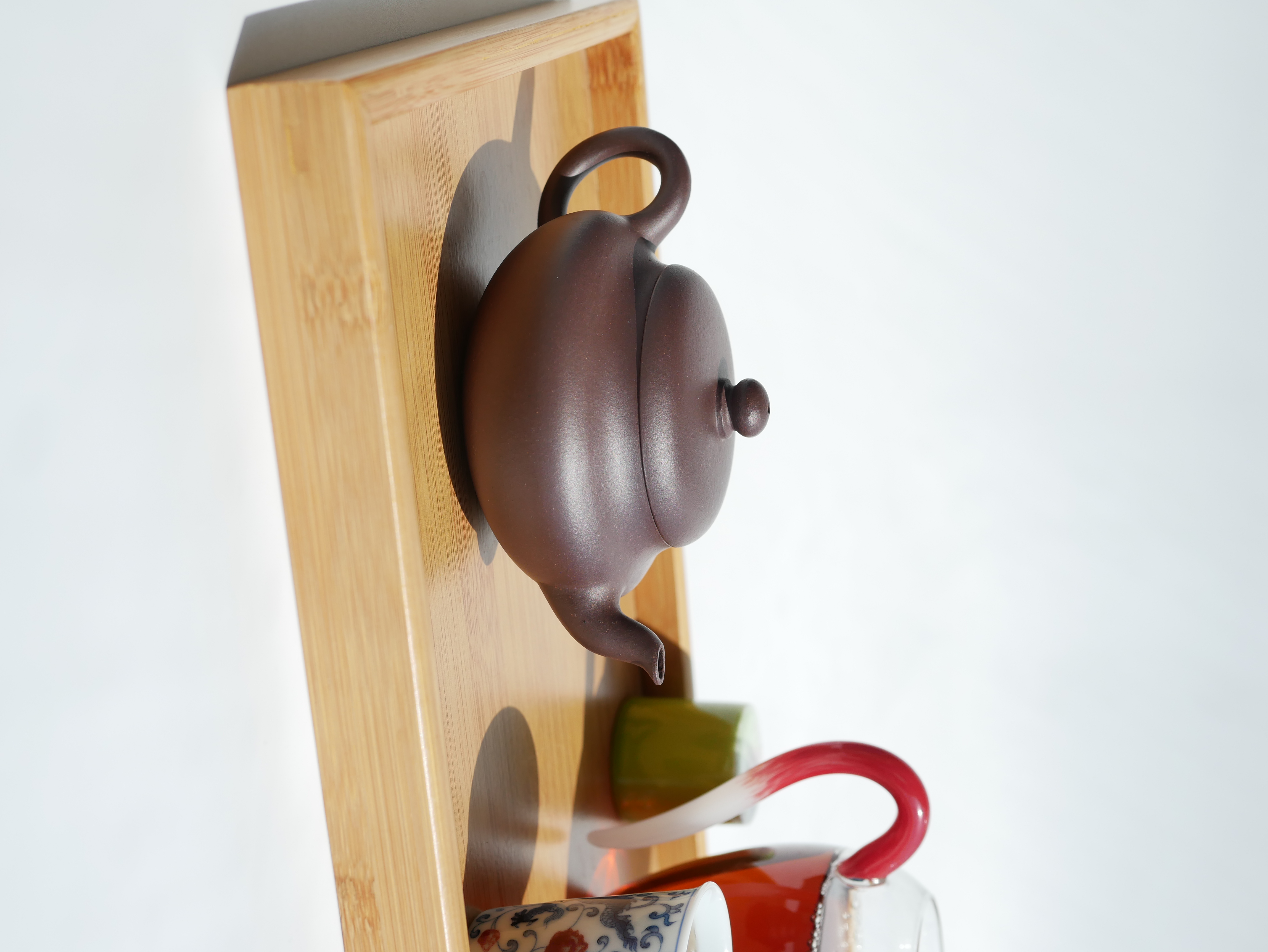 the "Flat Pear", Yixing Purple Clay (Zisha) Teapot, Handmade Kung Fu Teapot 160ml