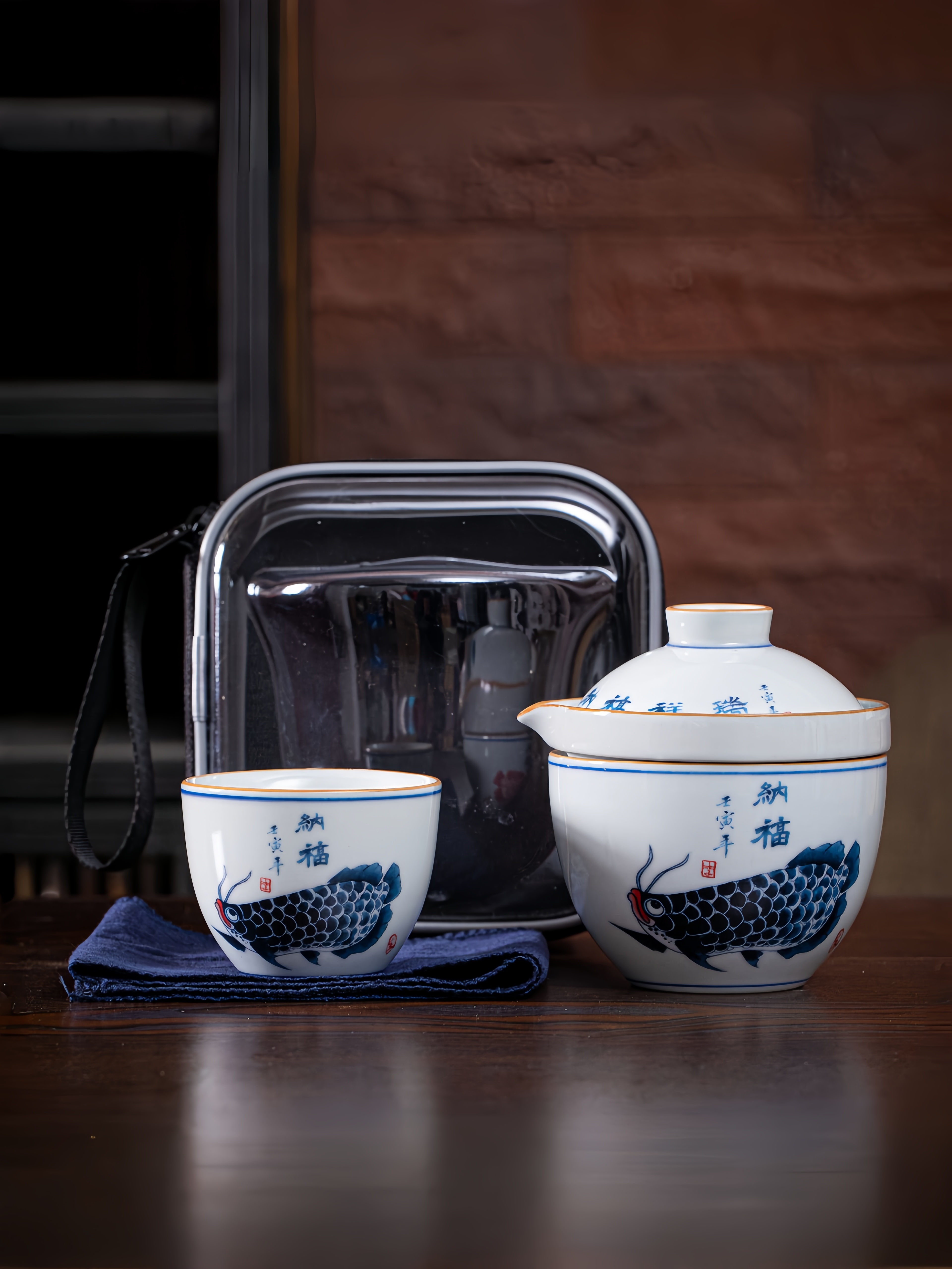 Porcelain Travel Tea Set 120ml