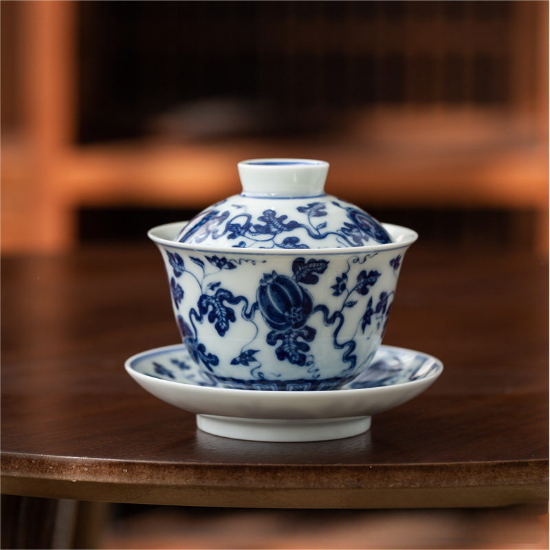 Collection of Classic Pattern Gaiwan with Saucer 160ml